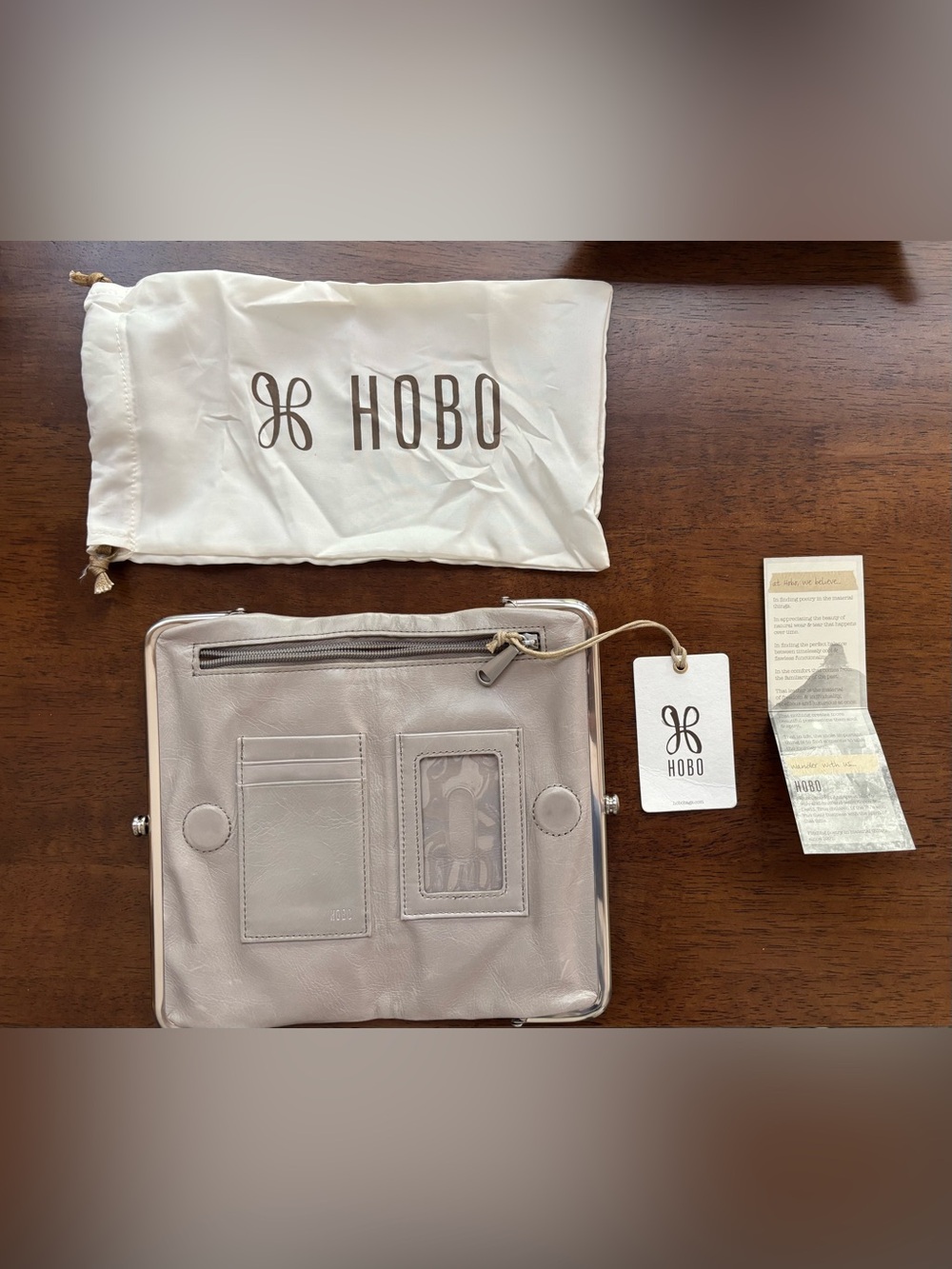HOBO LAUREN CLUTCH WALLET- Color: DRIFTWOOD-BNWT and Hobo Dust-bag - Picture 11 of 13